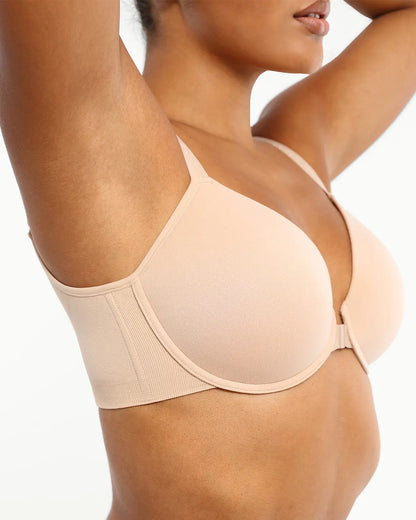 Bare Essentials™ Skin Flow™ Front Close Underwired T-Shirt Bra